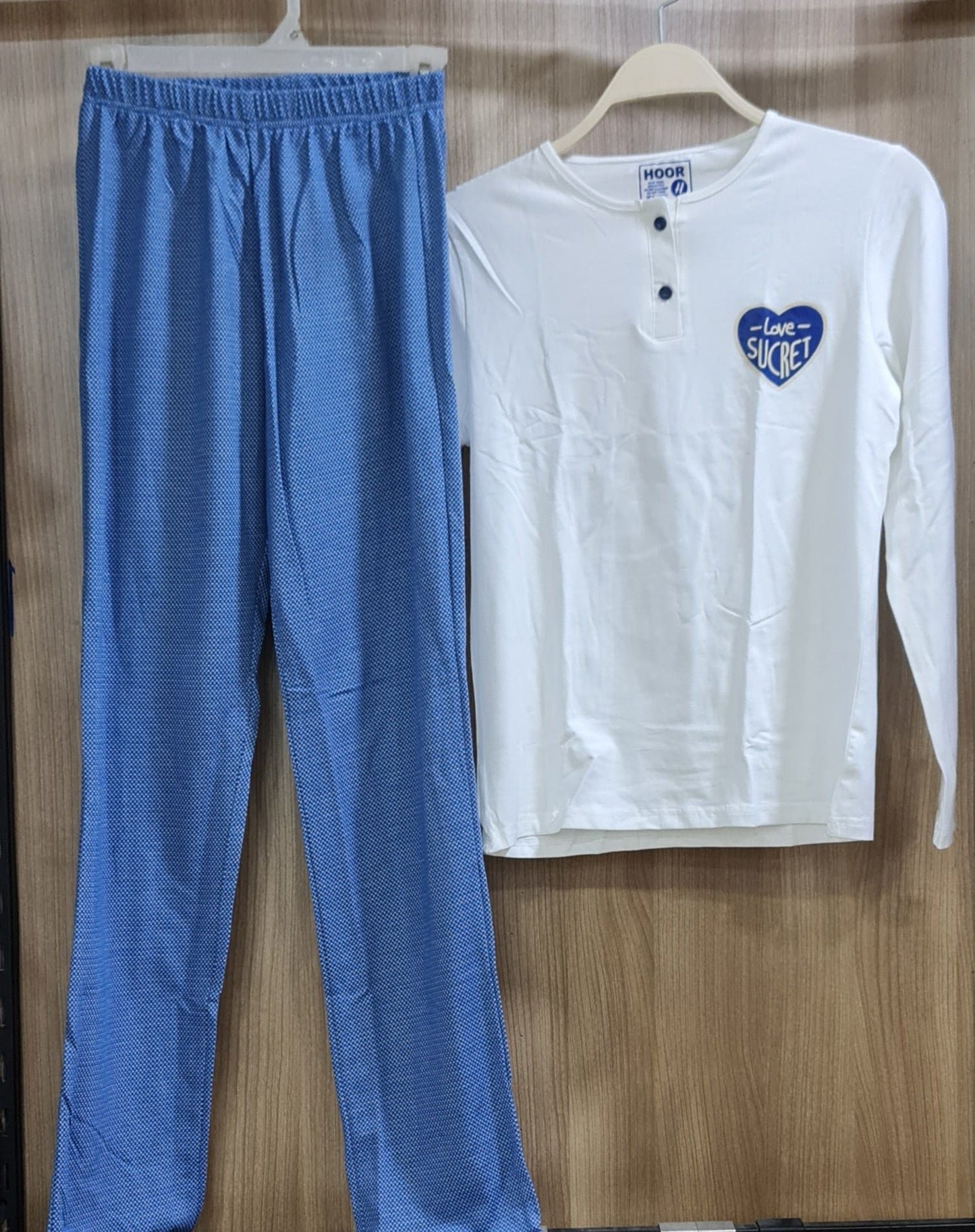 Women Long Sleeves Cotton Pajamas Set