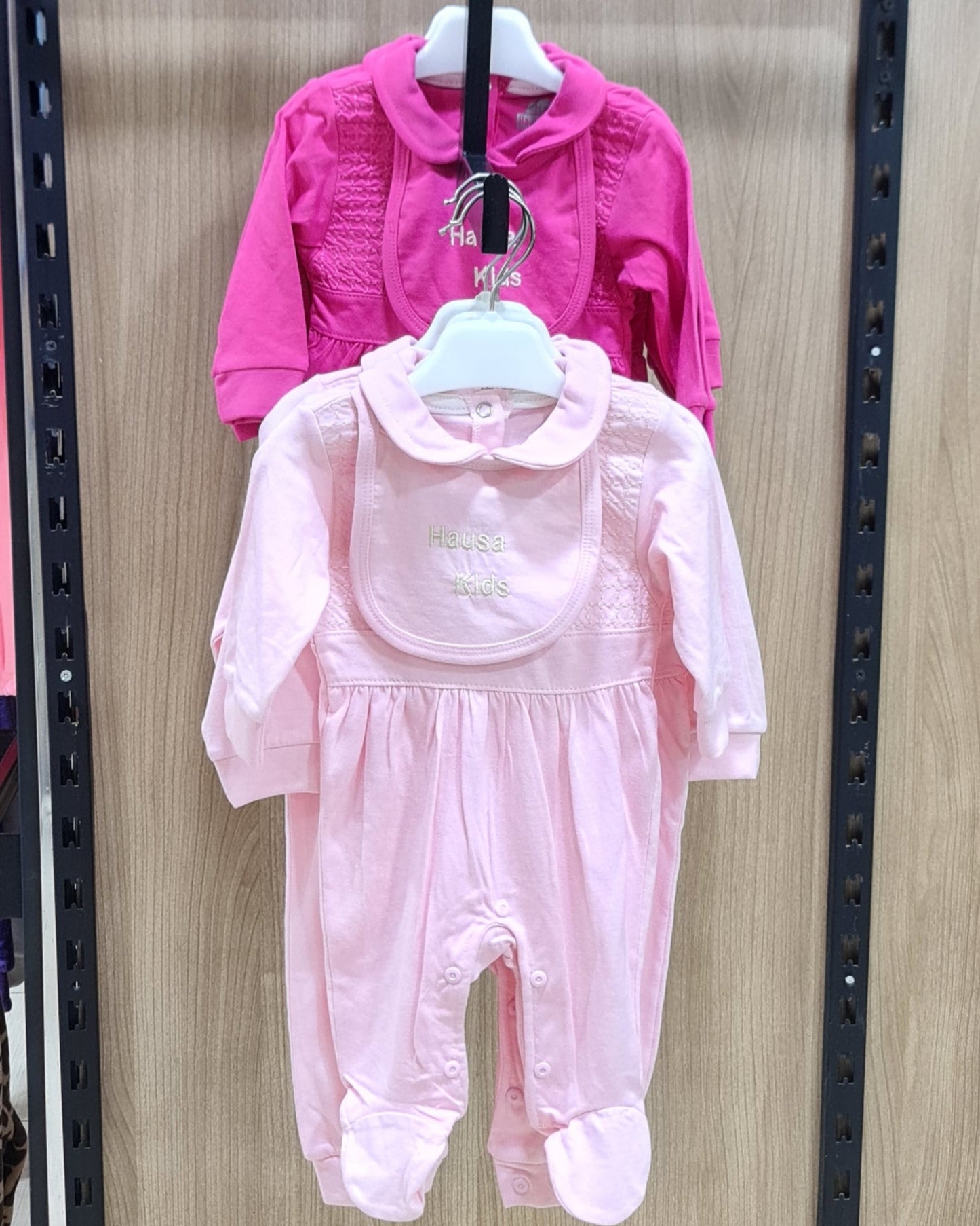 One Piece Cotton Baby Sleepsuit With Bib