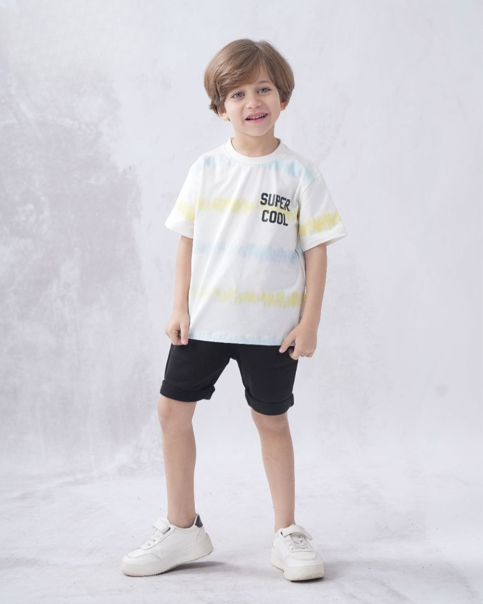 Two Pcs Boys Cotton Pajamas Set