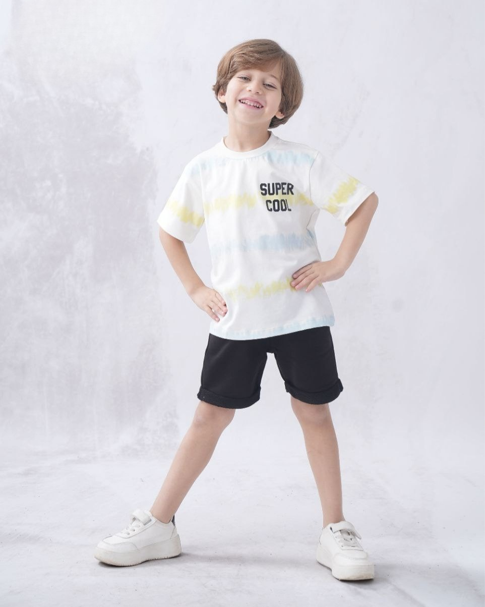 Two Pcs Boys Cotton Pajamas Set