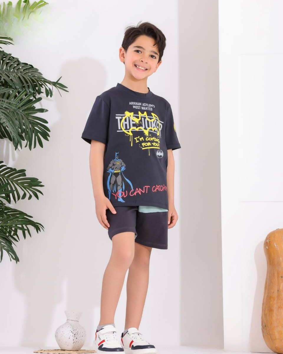 Two Pcs Boys Cotton Pajamas Set