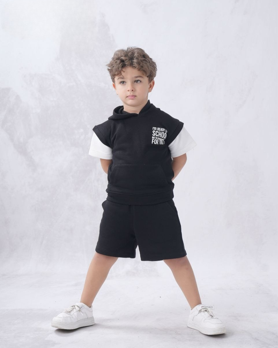 Two Pcs Boys Cotton Pajamas Set