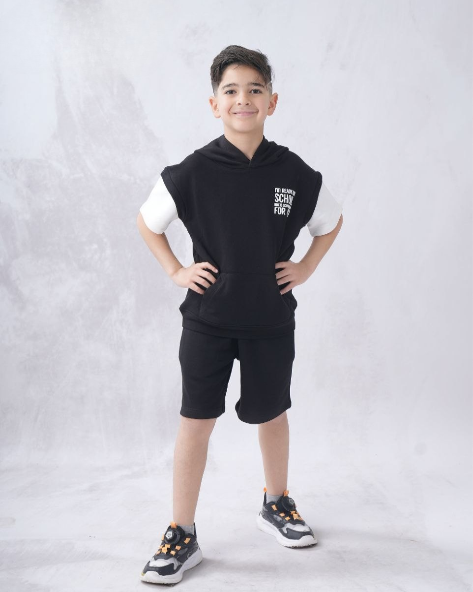 Two Pcs Boys Cotton Pajamas Set