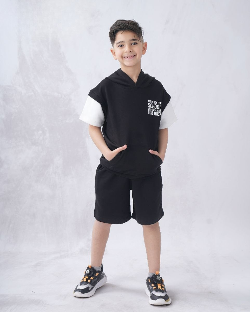 Two Pcs Boys Cotton Pajamas Set