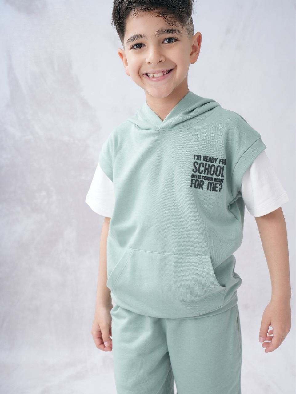 Two Pcs Boys Cotton Pajamas Set