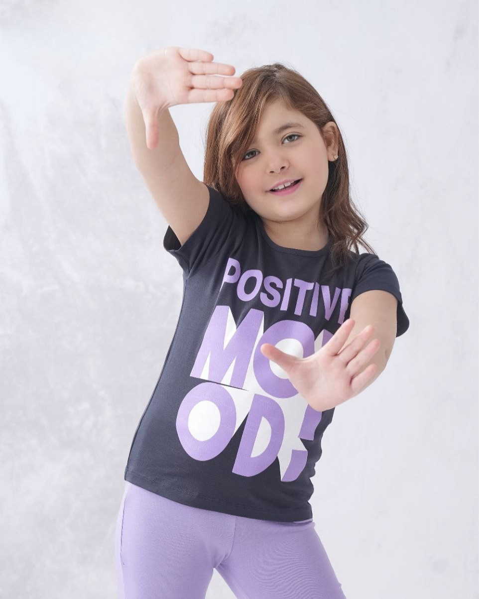 Two Pcs Girls Cotton Pajamas Set