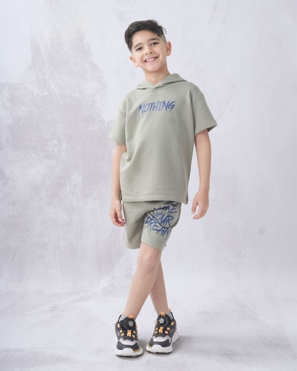 Two Pcs Boys Cotton Pajamas Set