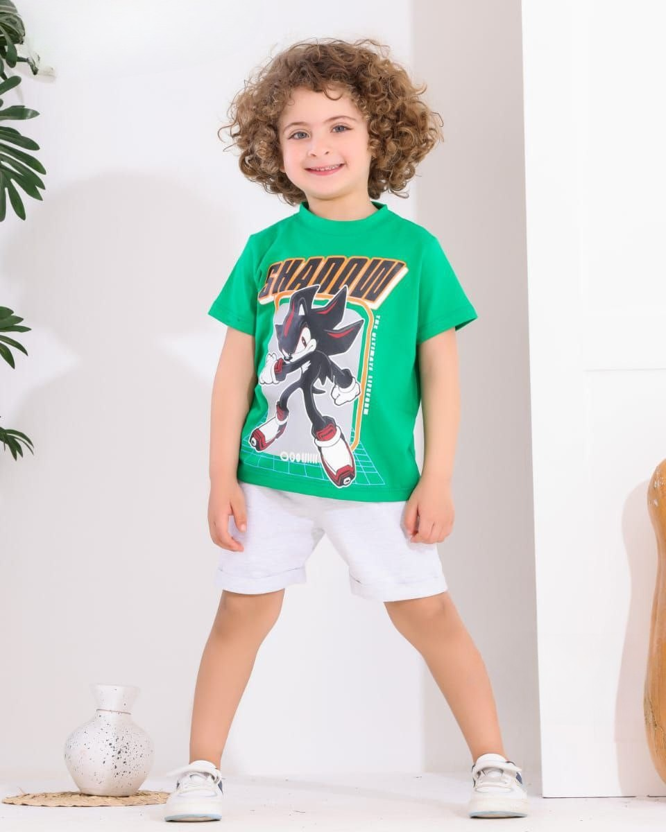 Two Pcs Boys Cotton Pajamas Set