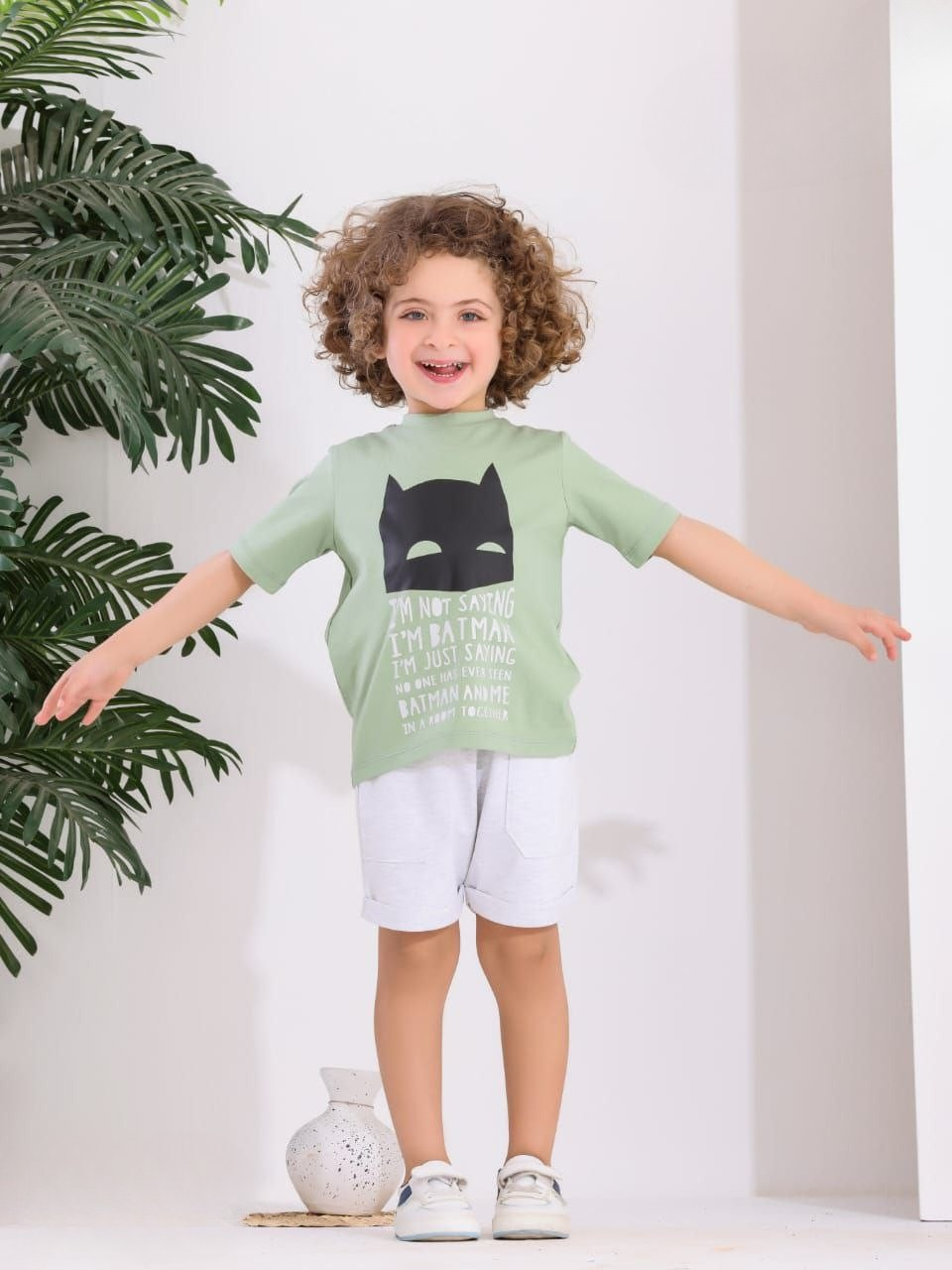 Two Pcs Boys Cotton Pajamas Set