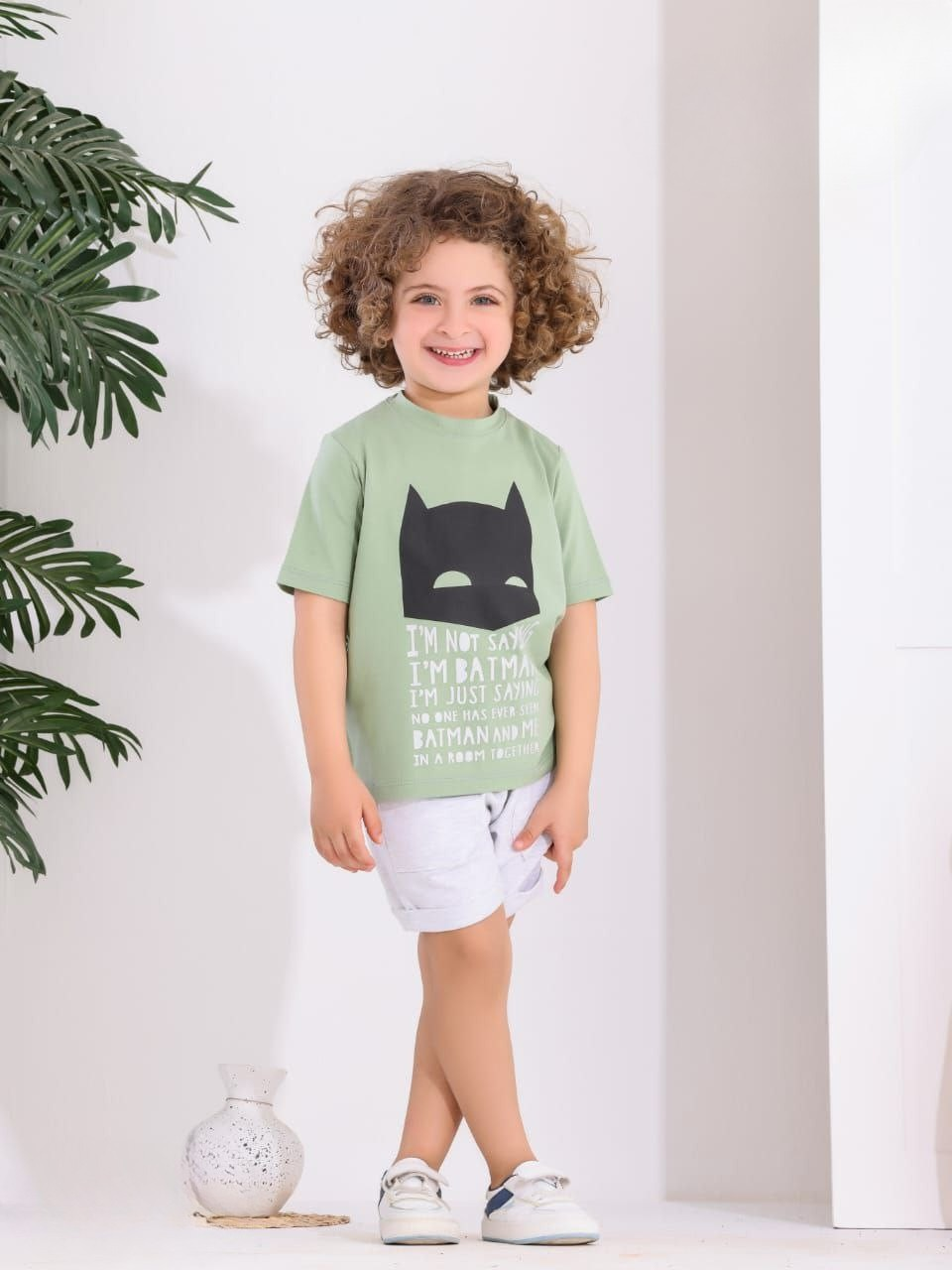 Two Pcs Boys Cotton Pajamas Set