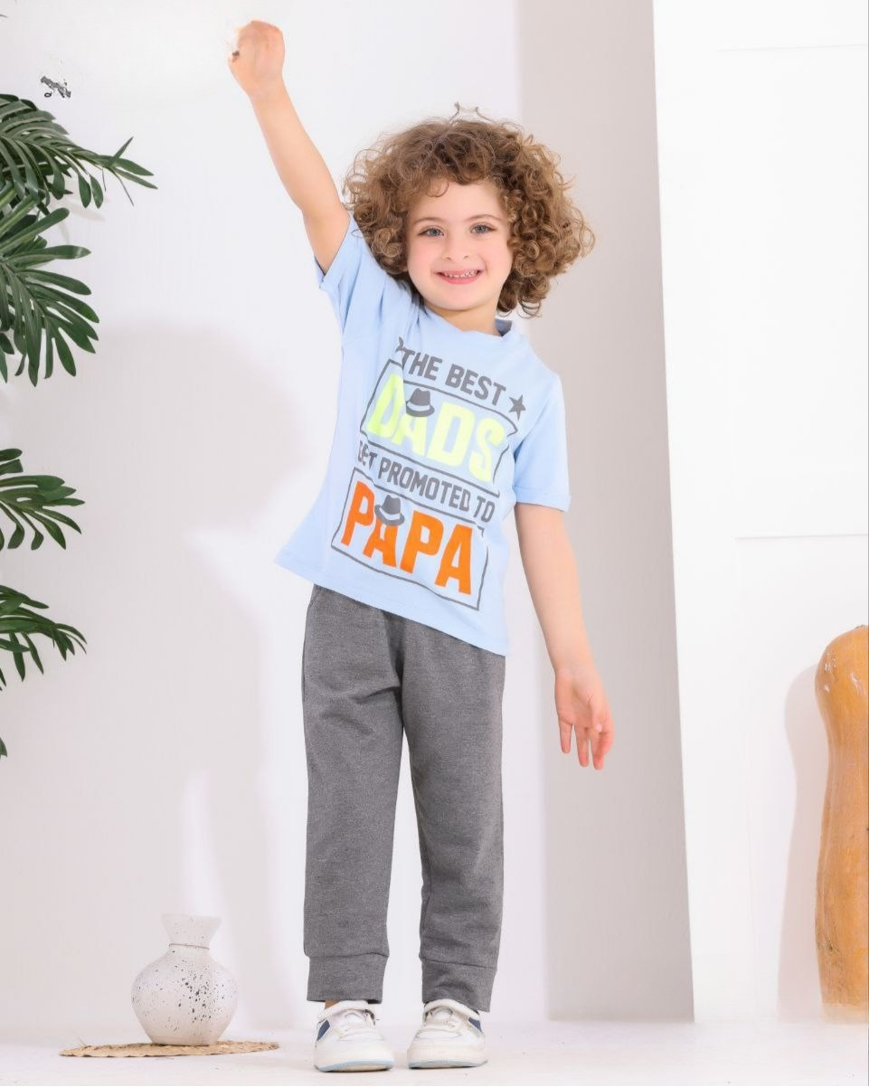 Two Pcs Boys Cotton Pajamas Set