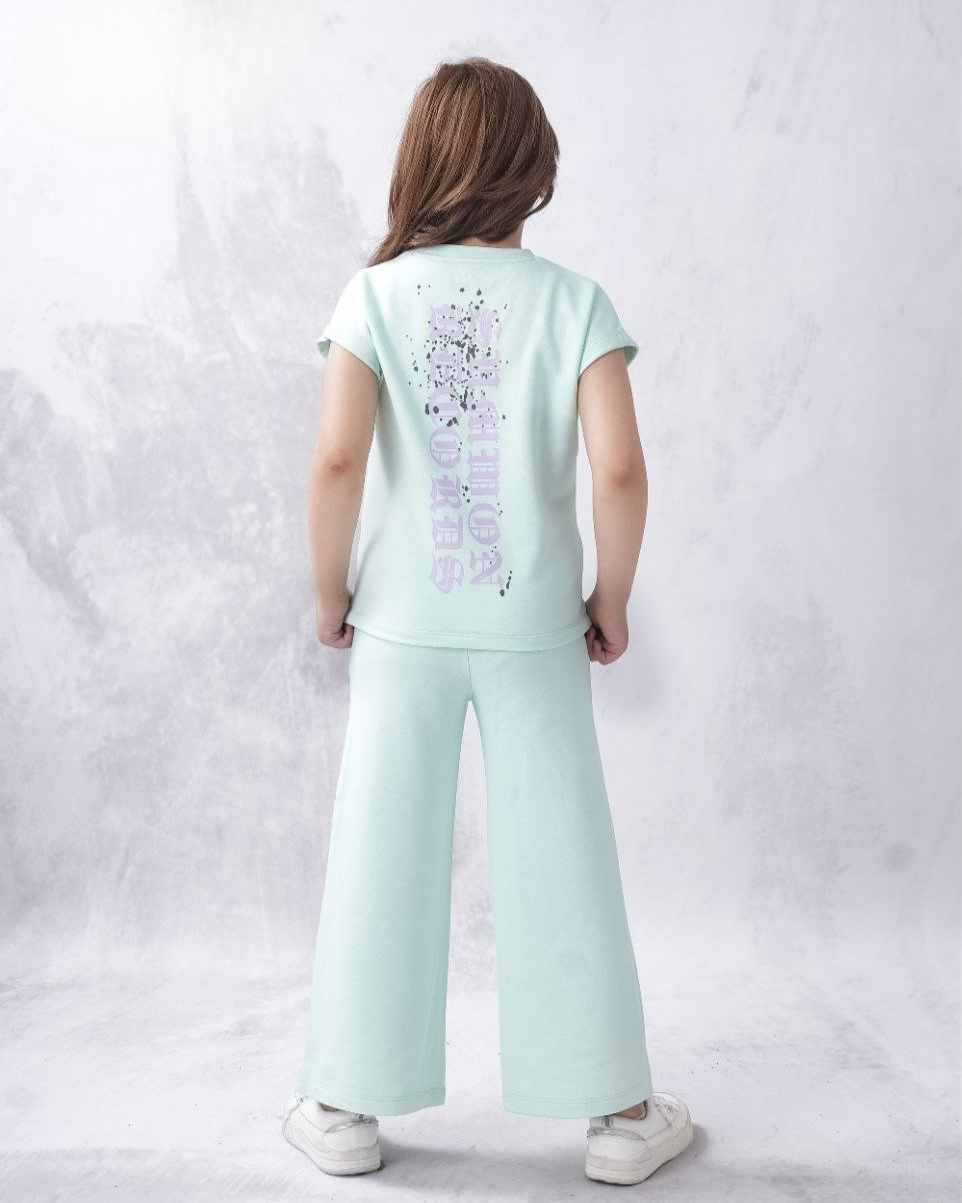 Two Pcs Girls Cotton Pajamas Set