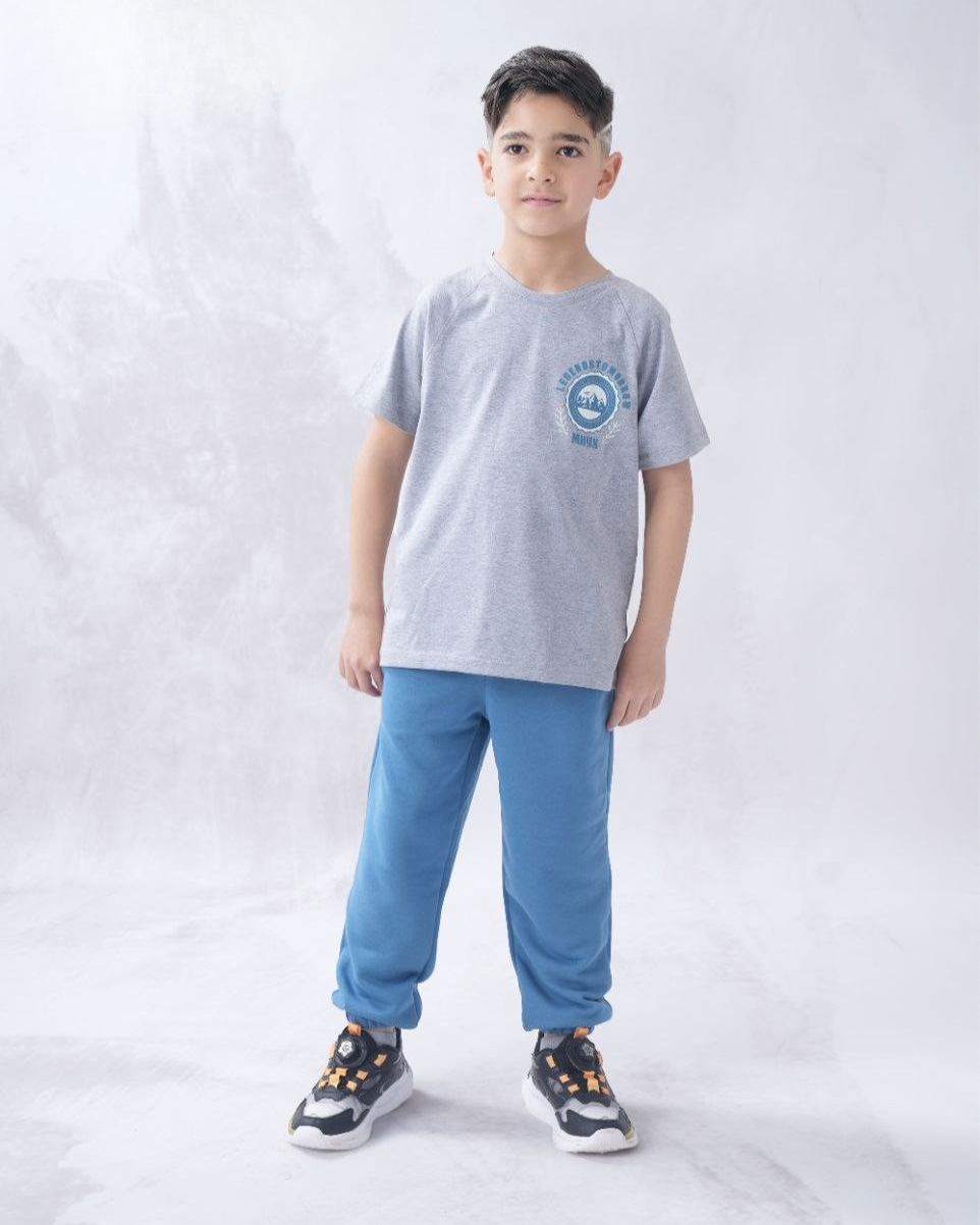 Two Pcs Boys Cotton Pajamas Set