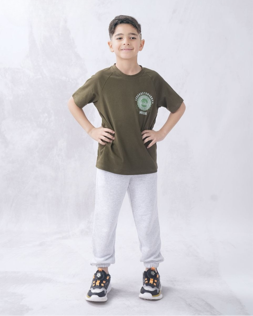 Two Pcs Boys Cotton Pajamas Set