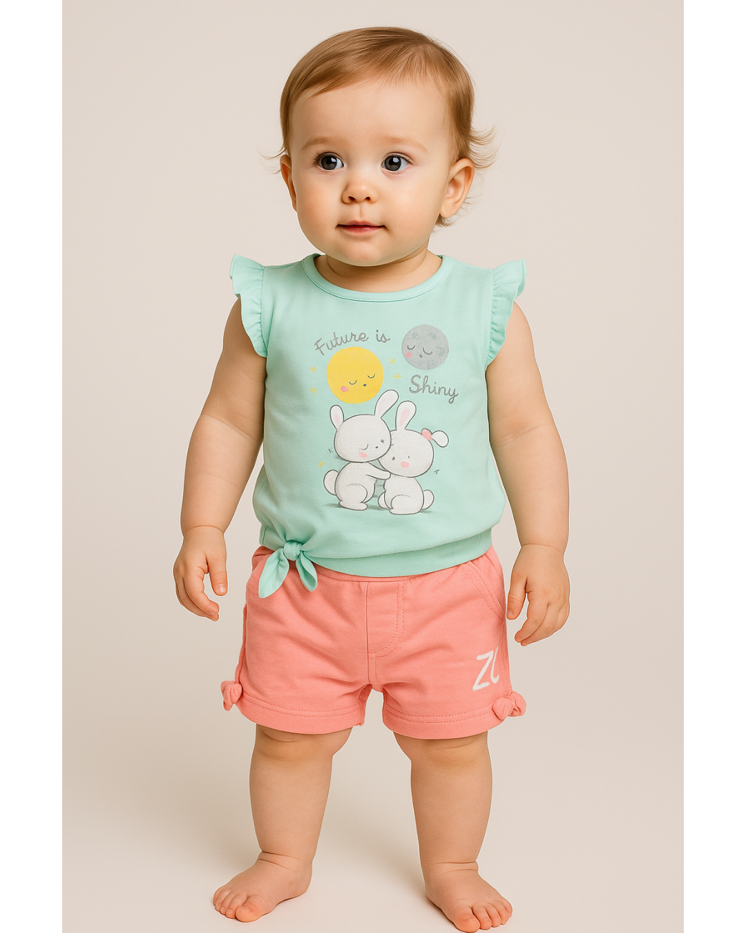2Pcs Baby Girls Cotton Pajamas Set