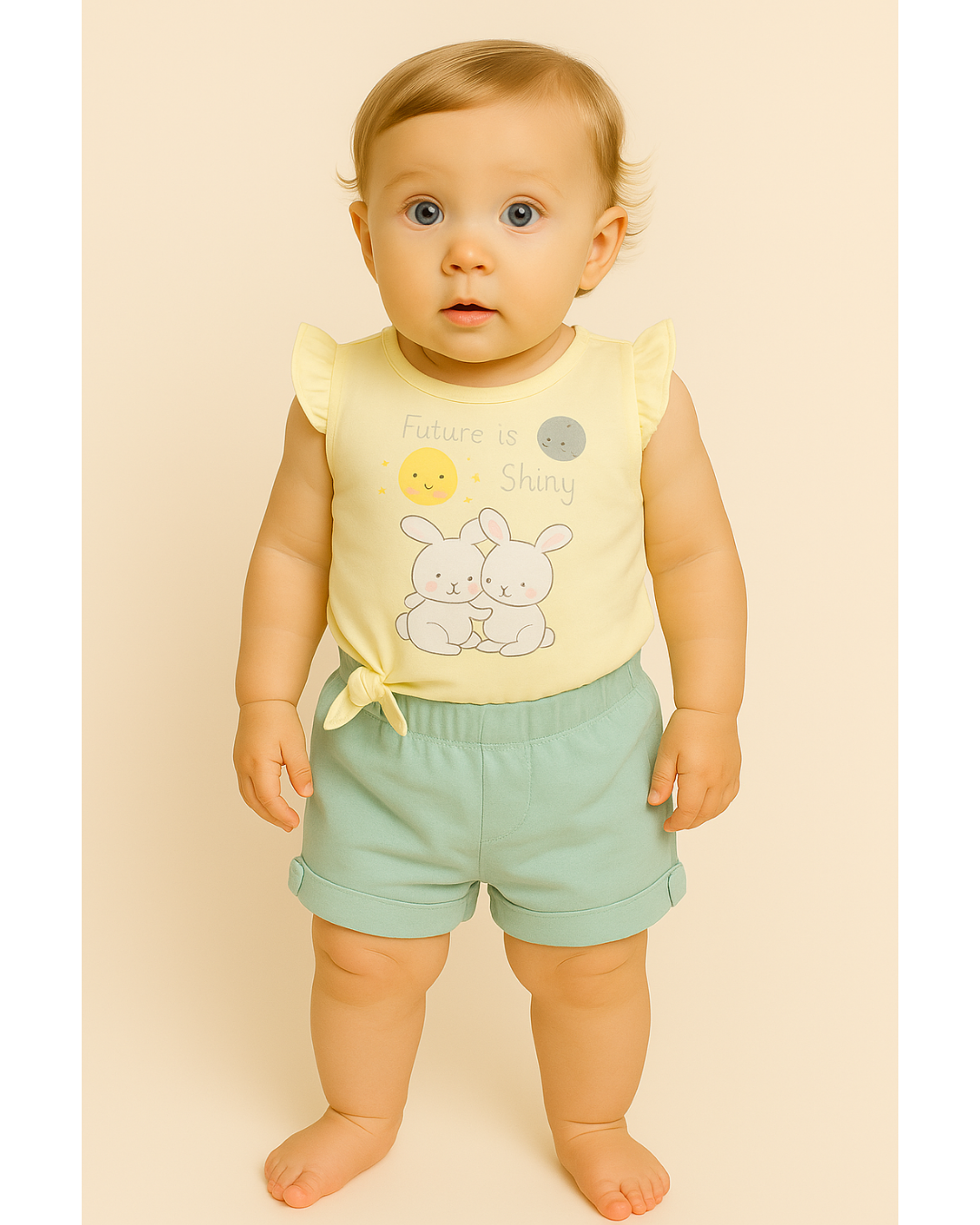 2Pcs Baby Girls Cotton Pajamas Set