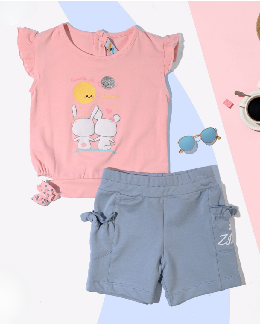 2Pcs Baby Girls Cotton Pajamas Set