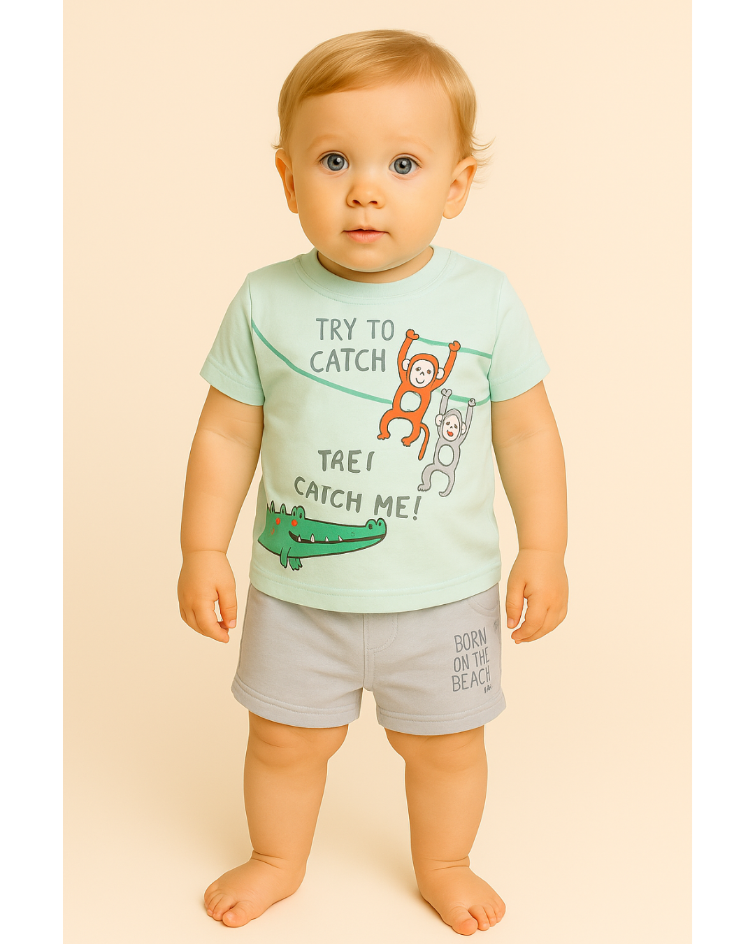 2Pcs Baby Boys Cotton Pajamas Set