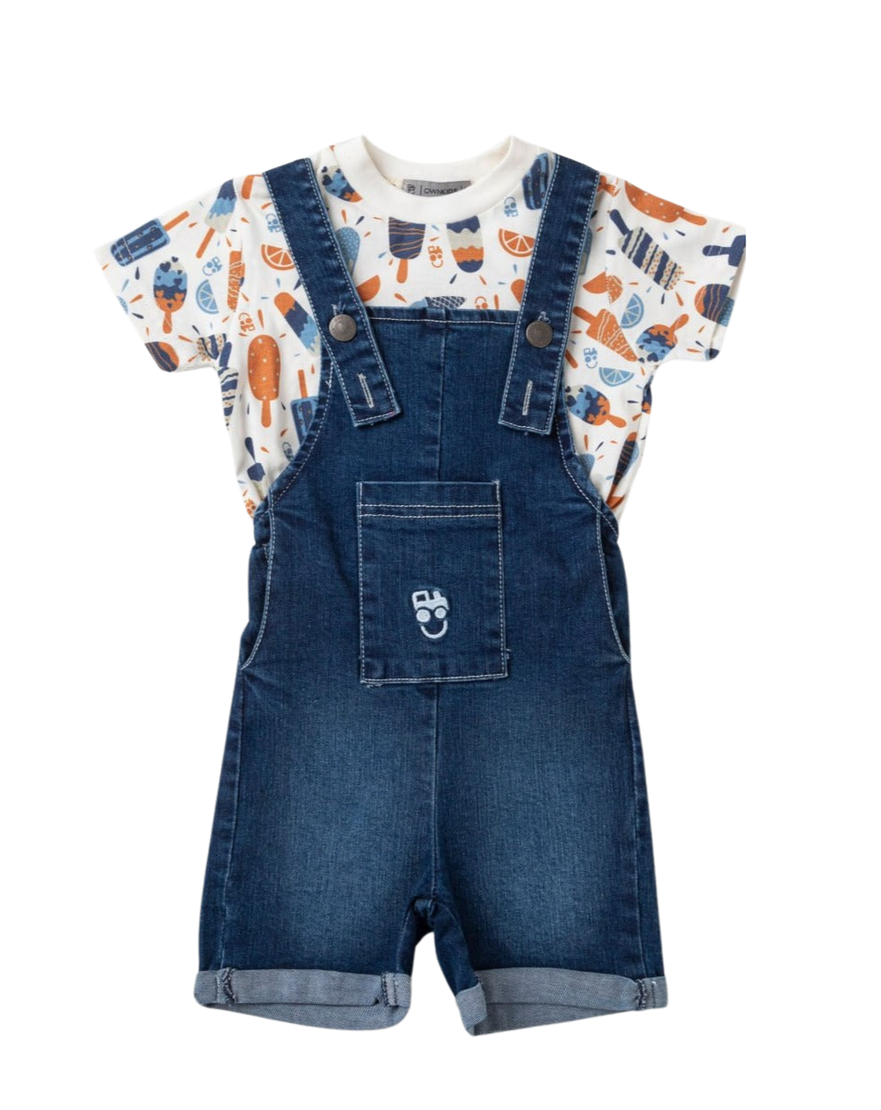 2PCS Denim Dungaree For Boys