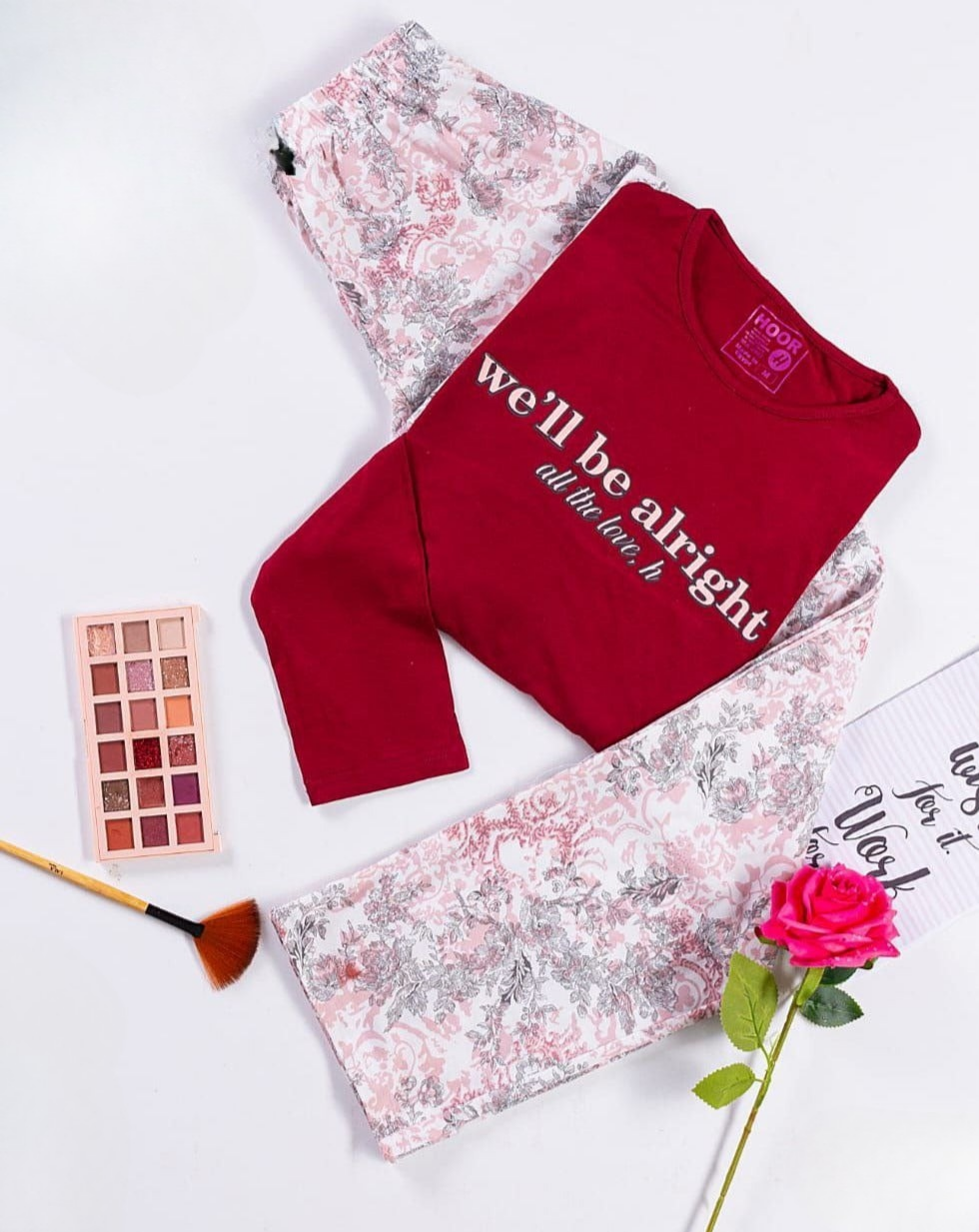 Women Long Sleeves Cotton Pajamas Set