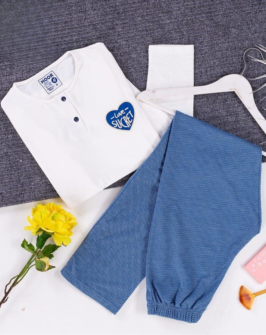 Women Long Sleeves Cotton Pajamas Set