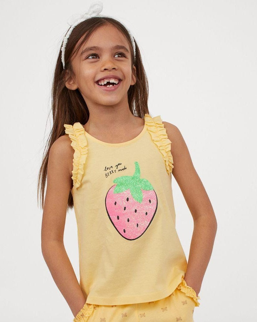 Sleeveless Cotton Frill Top