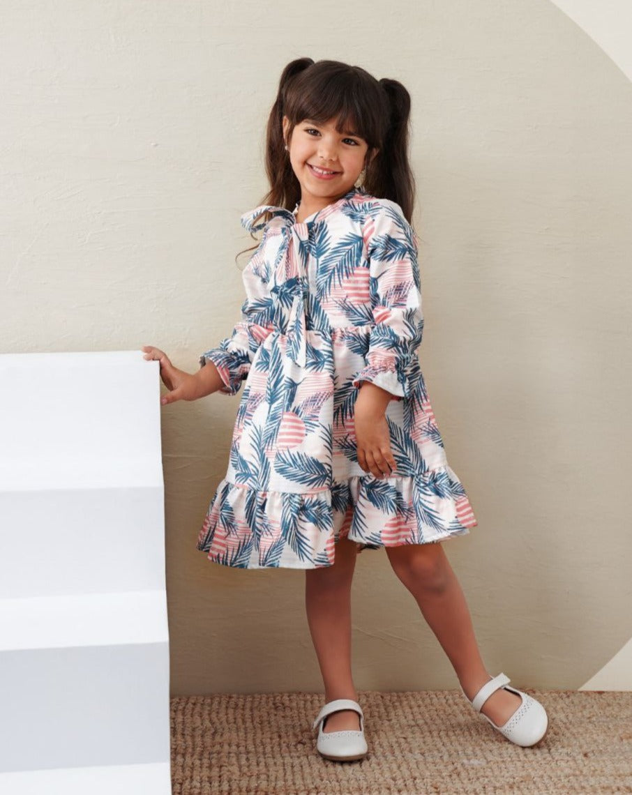 Girls Long Sleeve Summer Dress