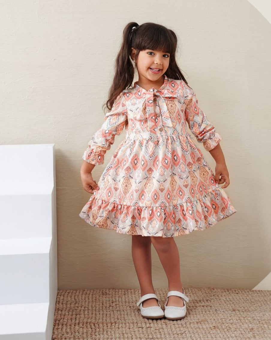 Girls Long Sleeve Summer Dress