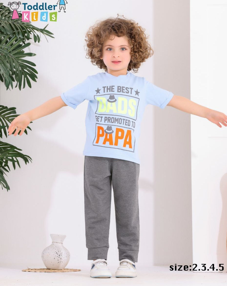 Two Pcs Boys Cotton Pajamas Set