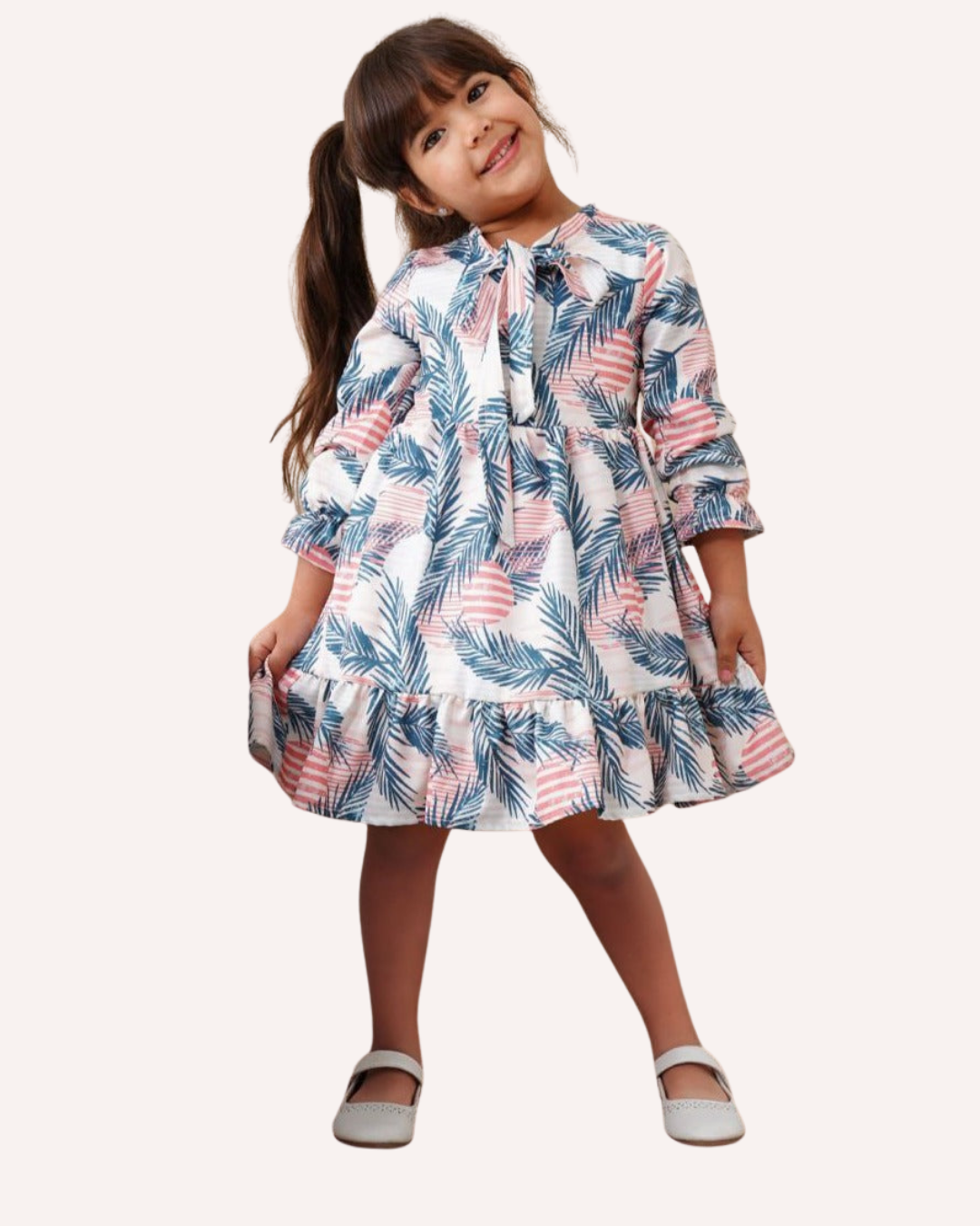 Girls Long Sleeve Summer Dress