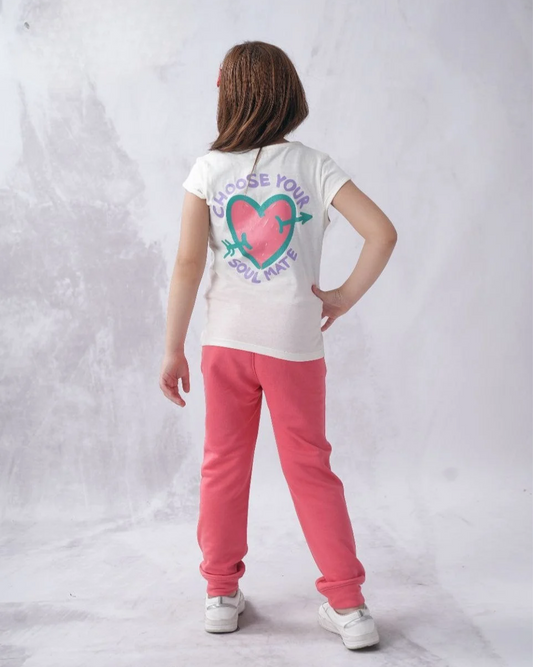Two Pcs Girls Cotton Pajamas Set