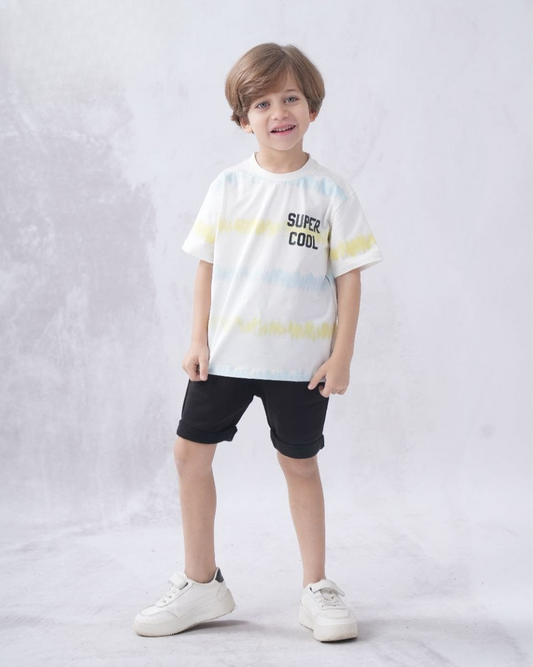 Two Pcs Boys Cotton Pajamas Set