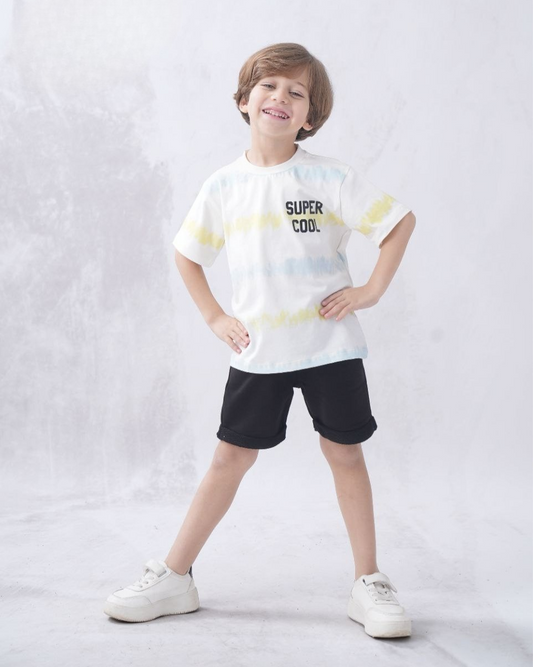 Two Pcs Boys Cotton Pajamas Set