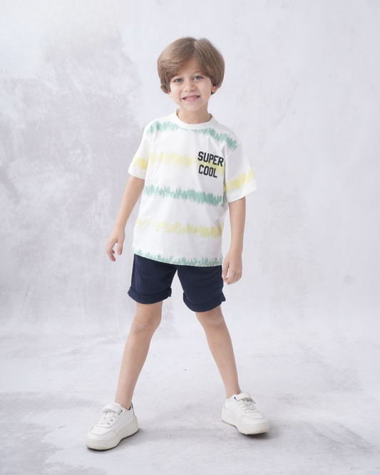 Two Pcs Boys Cotton Pajamas Set