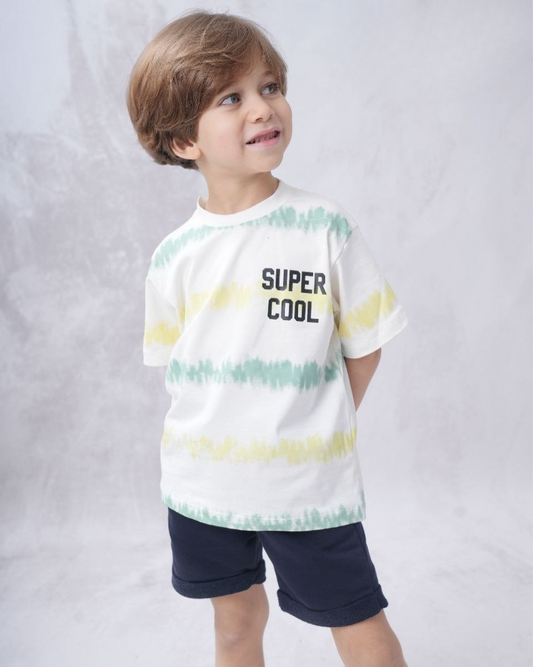 Two Pcs Boys Cotton Pajamas Set