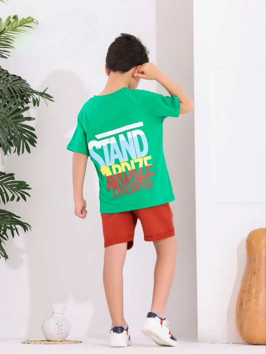 Two Pcs Boys Cotton Pajamas Set