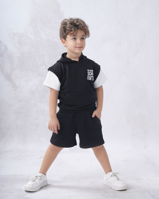 Two Pcs Boys Cotton Pajamas Set