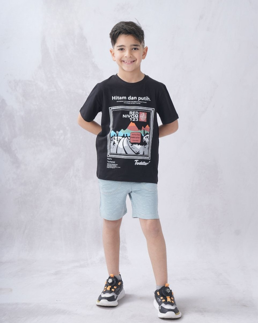 Two Pcs Boys Cotton Pajamas Set