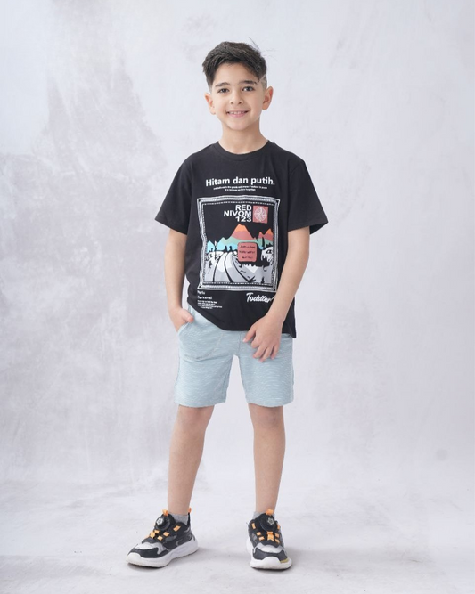 Two Pcs Boys Cotton Pajamas Set