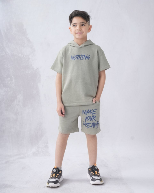 Two Pcs Boys Cotton Pajamas Set