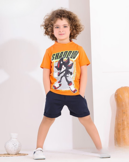Two Pcs Boys Cotton Pajamas Set