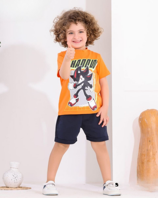 Two Pcs Boys Cotton Pajamas Set