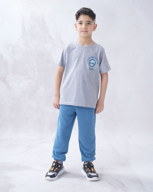 Two Pcs Boys Cotton Pajamas Set