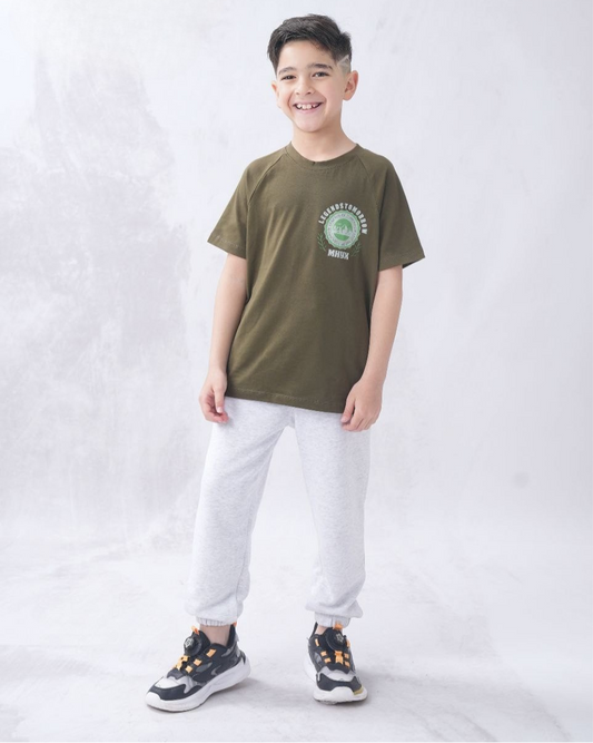 Two Pcs Boys Cotton Pajamas Set