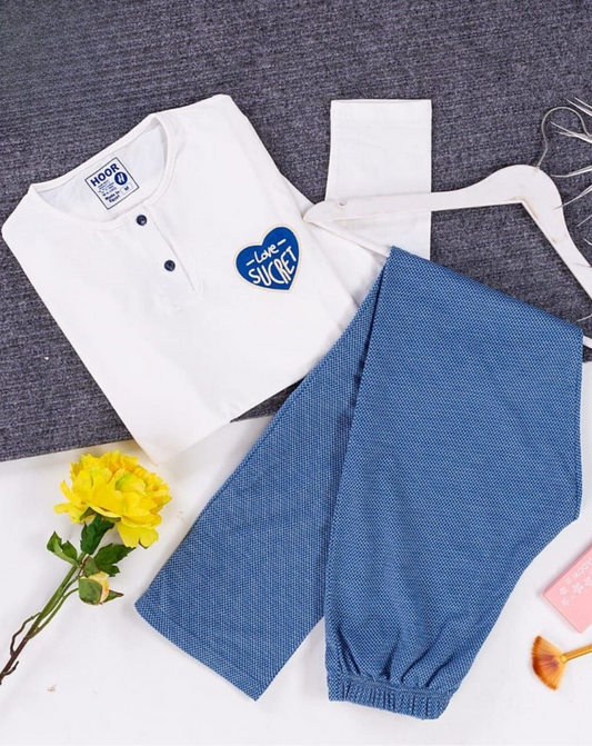 Women Long Sleeves Cotton Pajamas Set