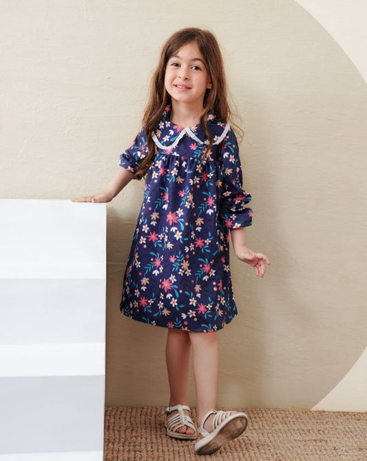 Long Sleeve Baby Dress - فستان بيبي بناتي بكم