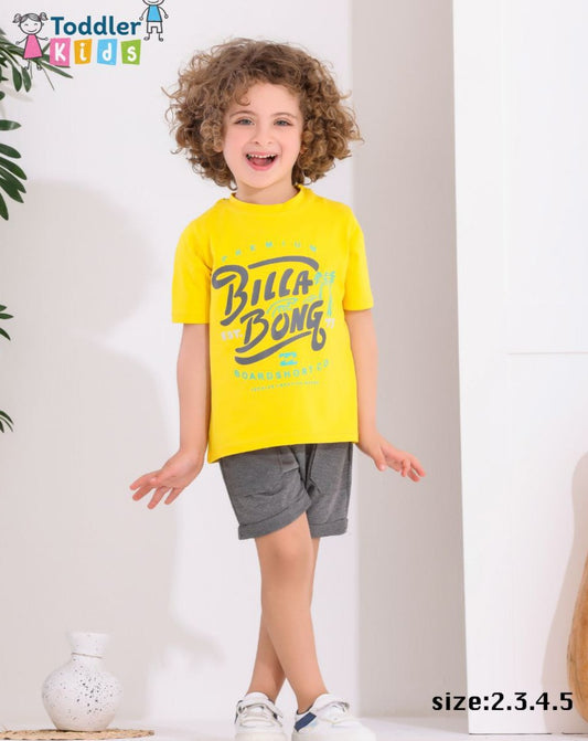 Two Pcs Boys Cotton Pajamas Set