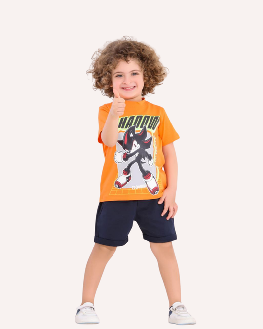 Two Pcs Boys Cotton Pajamas Set