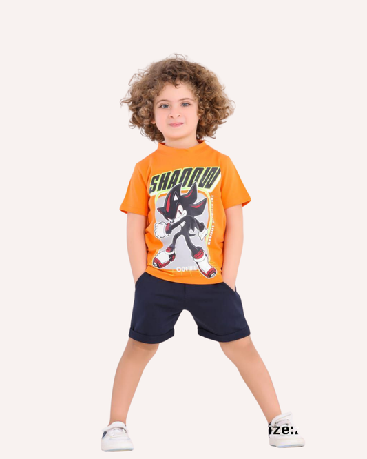 Two Pcs Boys Cotton Pajamas Set