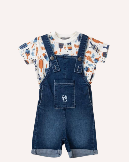 2PCS Denim Dungaree For Boys